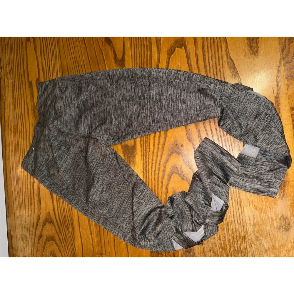 Justice Active Girls Gray Marled Cutout Leggings Kids Size 12